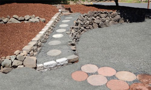 Landscape Path made of Stones and Rocks